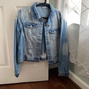 Light wash denim jacket